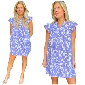 THML Periwinkle Floral Mini Dress